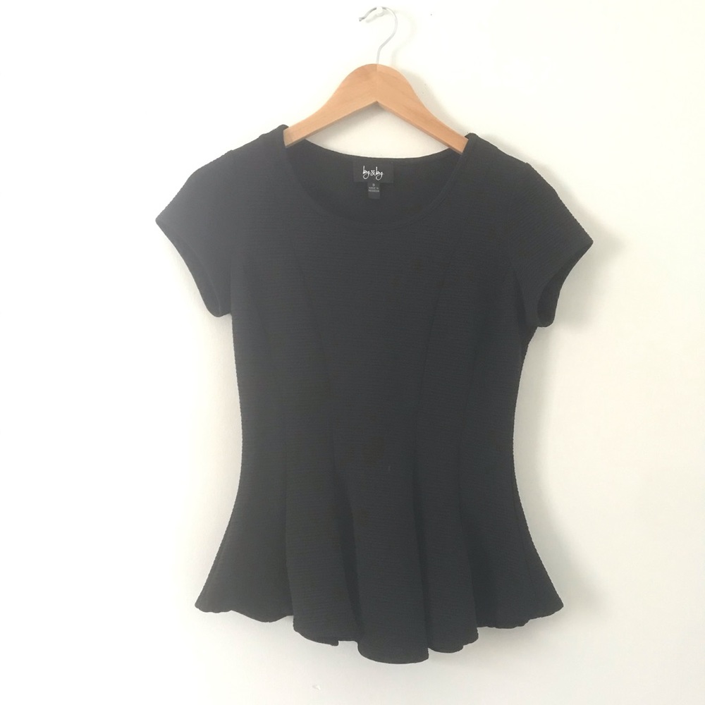 Fitted Black Work Top